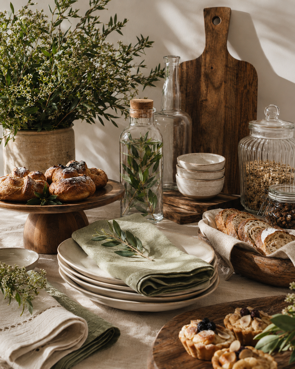 Prepared catering table for an event by DNS Trade